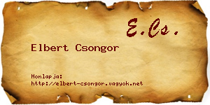 Elbert Csongor névjegykártya