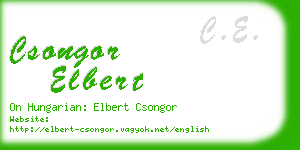 csongor elbert business card